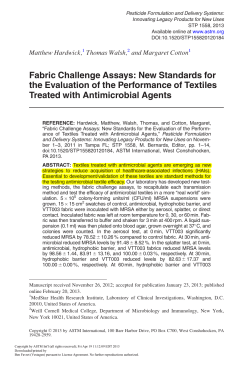 Fabric Challenge Assays: New Standards for the