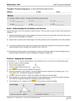 In Class Handout - Ozark School District