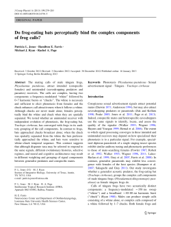 Do frog-eating bats perceptually bind the complex components of