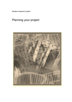 Planning your project - NSW Department of Education