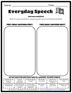 First (What Happened First) Then (What