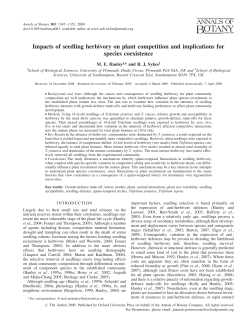 Impacts of seedling herbivory on plant