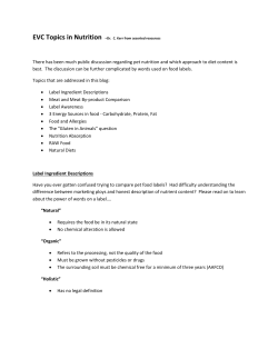 Topics in Pet Nutrition