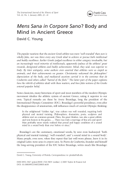 Body and Mind in Ancient Greece - plaza