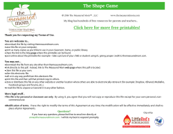 The Shape Game - The Measured Mom