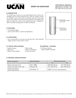 Drop-in Anchor - UCAN Fastening Products
