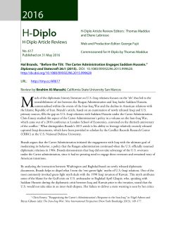 H-Diplo Article 617 - H-Net