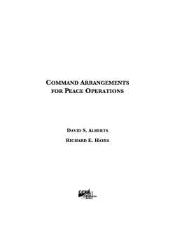 Command Arrangements for Peace Operations
