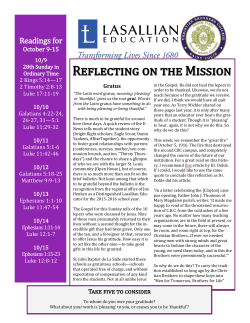 Reflecting on the Mission