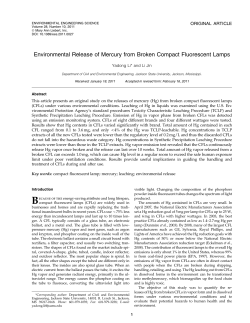 Mercury from Broken CFLs