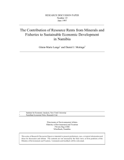 The Contribution of Resource Rents from Minerals