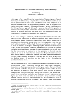 Operationalism and Realism in 19th