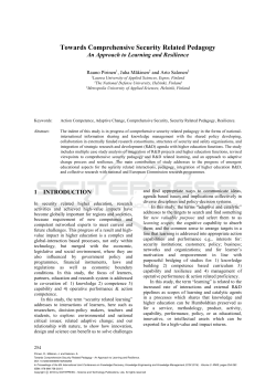 Towards Comprehensive Security Related Pedagogy