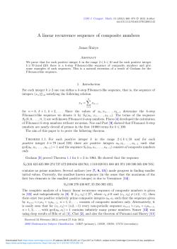 A linear recurrence sequence of composite numbers