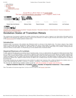 Oxidation States of Transition Metals - Chemwiki