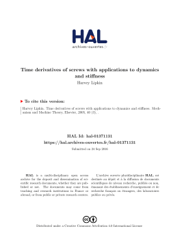 Time derivatives of screws with applications to dynamics and