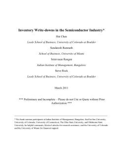 Inventory Write-downs in the Semiconductor