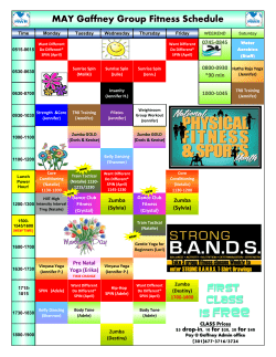 Gaffney Fitness Class Schedule