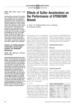 Effects of Sulfur Accelerators on the Performance of EPDM/SBR