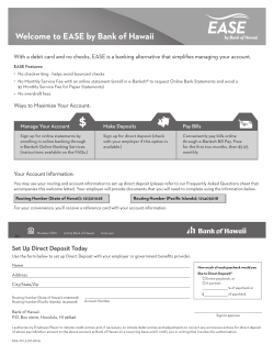 Welcome to EASE by Bank of Hawaii