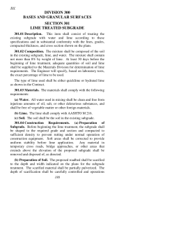 Division 300 - Bases and Granular Surfaces