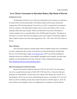 Lava Threat Assessment to Hawaiian Homes, Big Island of Hawaii