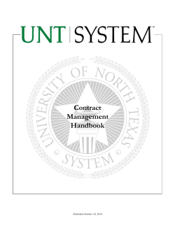 Contract Management Handbook
