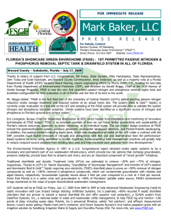 Press Release - Florida`s Showcase Green Envirohome