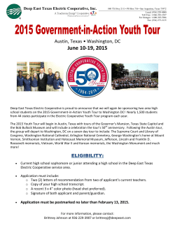 June 10-19, 2015 - Deep East Texas Electric Cooperative