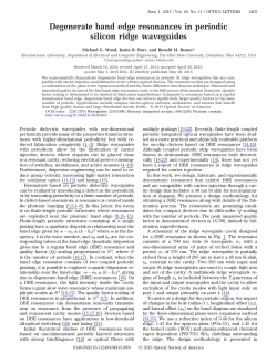 Degenerate band edge resonances in periodic silicon ridge
