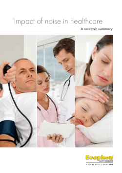 Impact of noise in healthcare