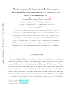 Effective Measure of Endogeneity for the Autoregressive Conditional