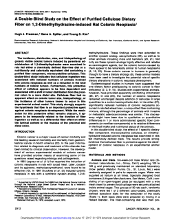 A Double-Blind Study on the Effect of Purified Cellulose Dietary