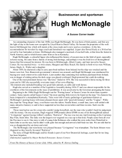 Hugh McMonagle - Village of Sussex Corner