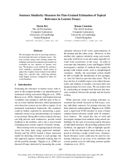 Sentence Similarity Measures for Fine
