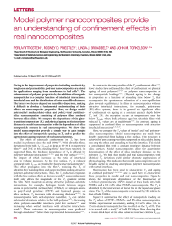 Model polymer nanocomposites provide an understanding of