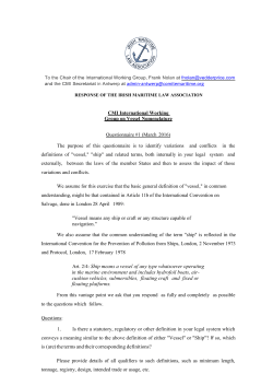 Ireland MLA Replies to the Ship Nomenclature Questionnaire