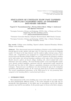 simulation of unsteady flow past tapered circular cylinders using an
