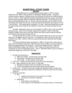 BASKETBALL STUDY GUIDE