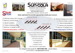 Sungola Brochure - Solar Option Home page