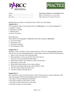 PARCC literary analysis task practice 1