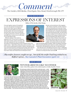 January 2015 The Garden magazine Comment section