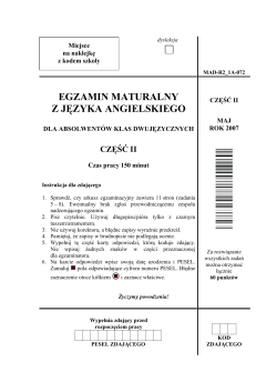 egzamin maturalny z języka angielskiego