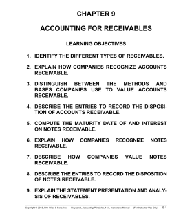 chapter 9 accounting for receivables