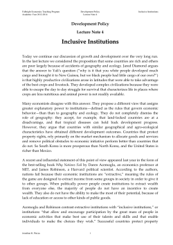 Inclusive Institutions