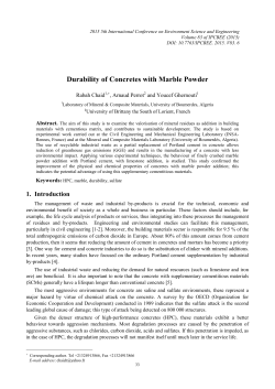 Durability of Concretes with Marble Powder