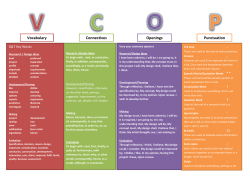 Design and Technology VCOP Placemat