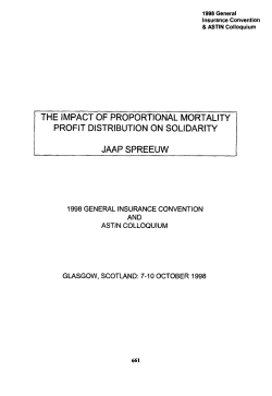 The impact of proportional mortality profit distribution on solidarity