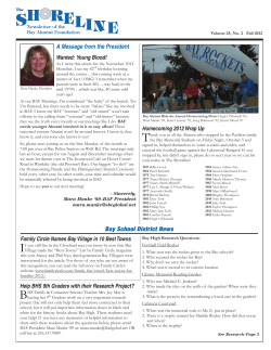 Fall 2012 - Bay Alumni Foundation