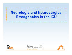 Neurologic and Neurosurgical Emergencies in the ICU